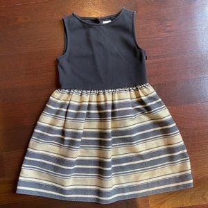 EUC Crewcuts Black/Gold Party Dress. Size: 6 Girl